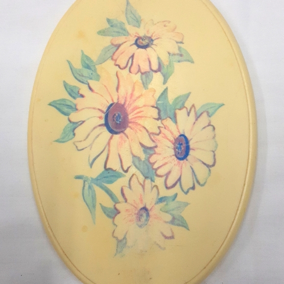 Vintage Celluloid Handheld Vanity Mirror - Picture 2 of 9